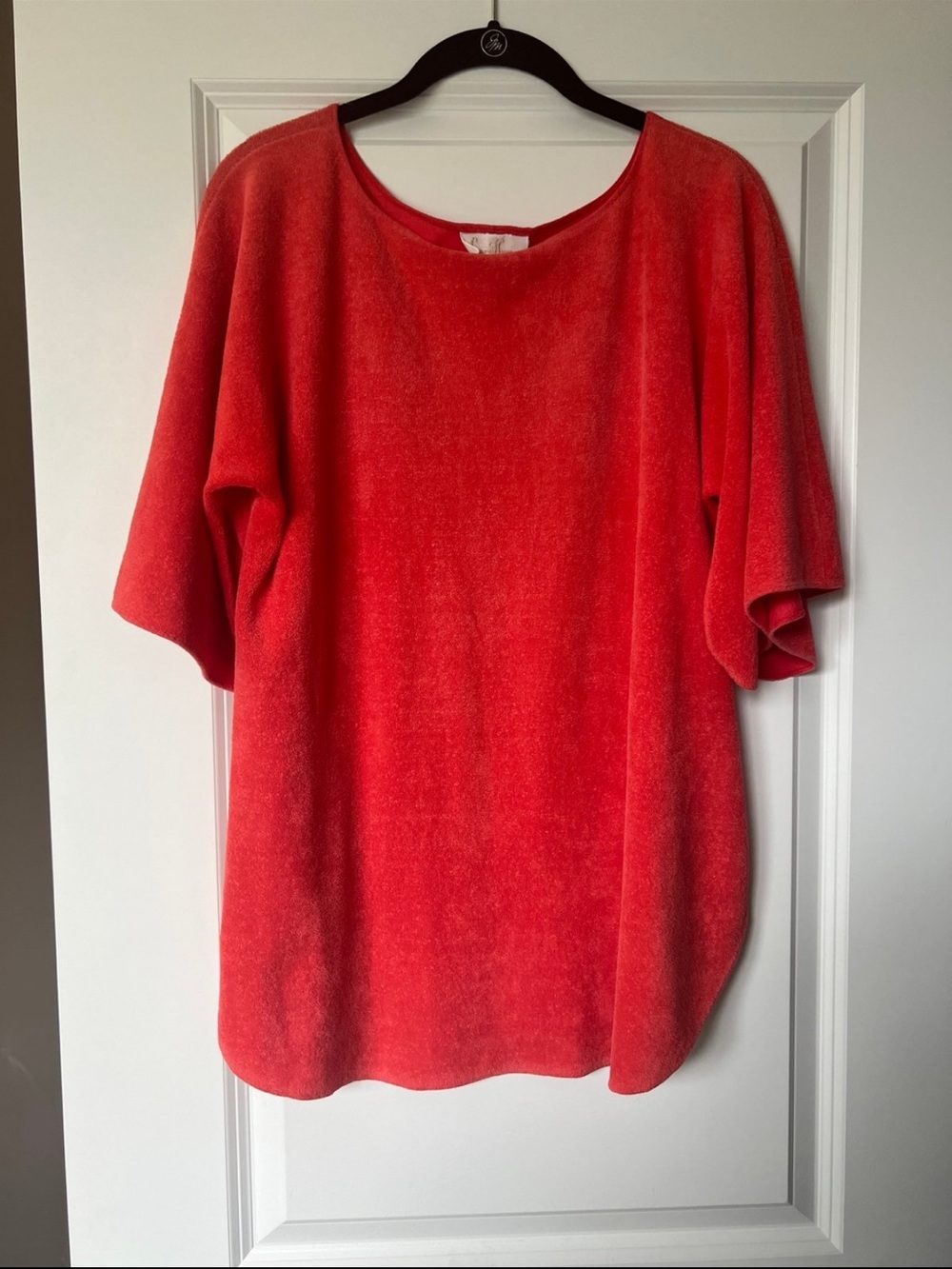 Vintage Lucie Ann Beverly Hills Coral Terry Lounge Top